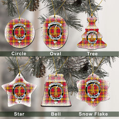 Scrymgeour Tartan Christmas Ceramic Ornament - Snow Style