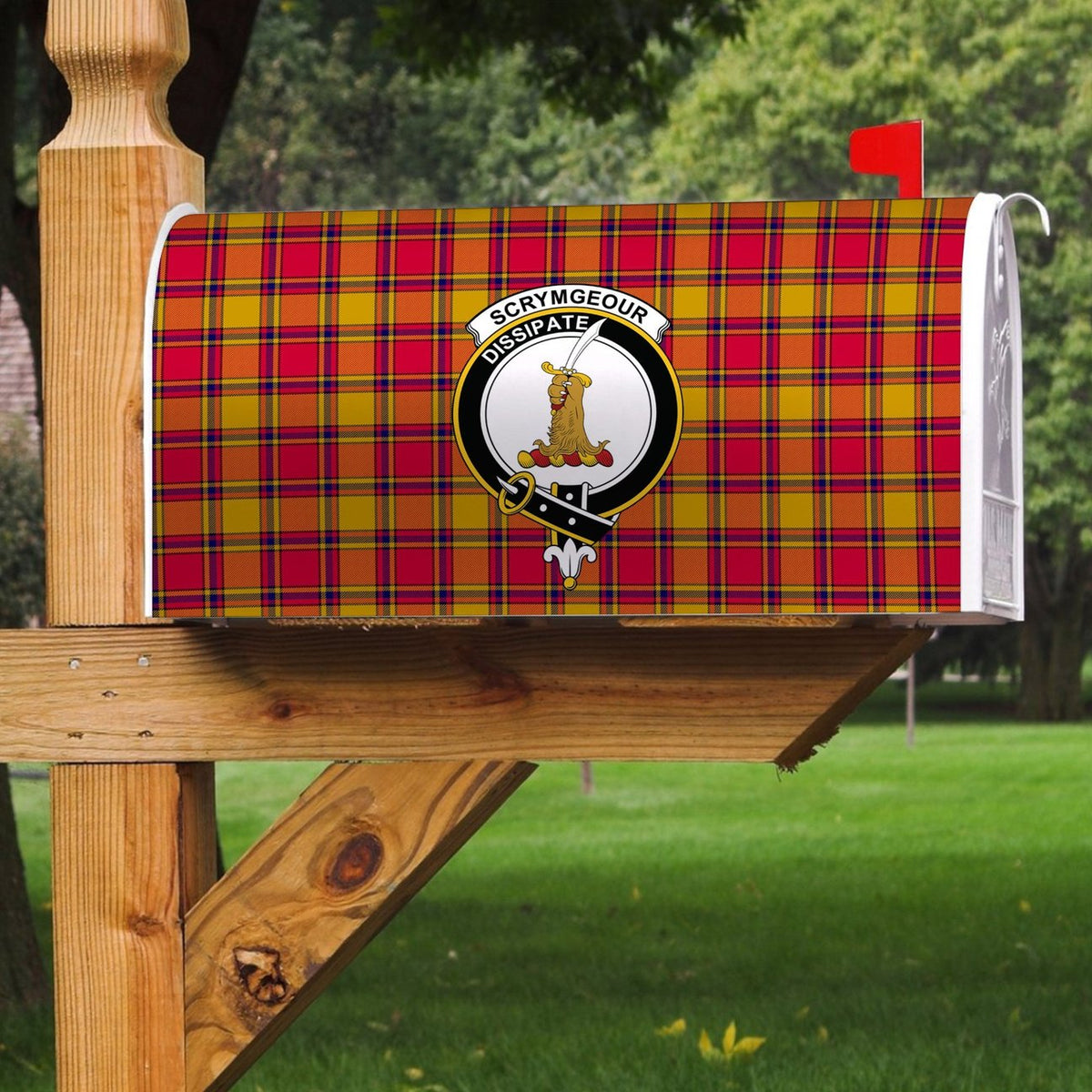 Scrymgeour Tartan Crest Mailbox