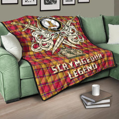 Scrymgeour Tartan Crest Legend Gold Royal Premium Quilt