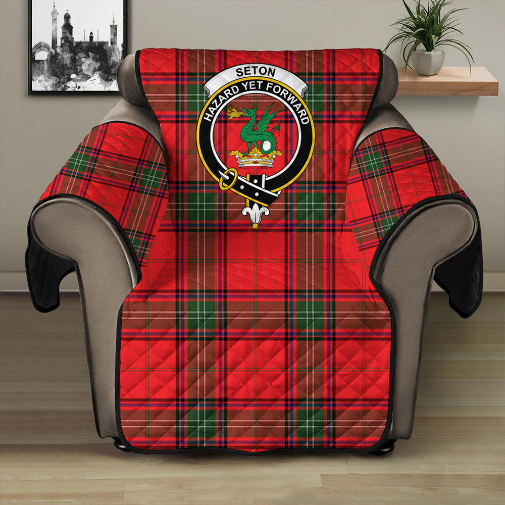 Seton Modern Tartan Crest Sofa Protector