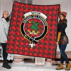 Seton Modern Tartan Crest Quilt