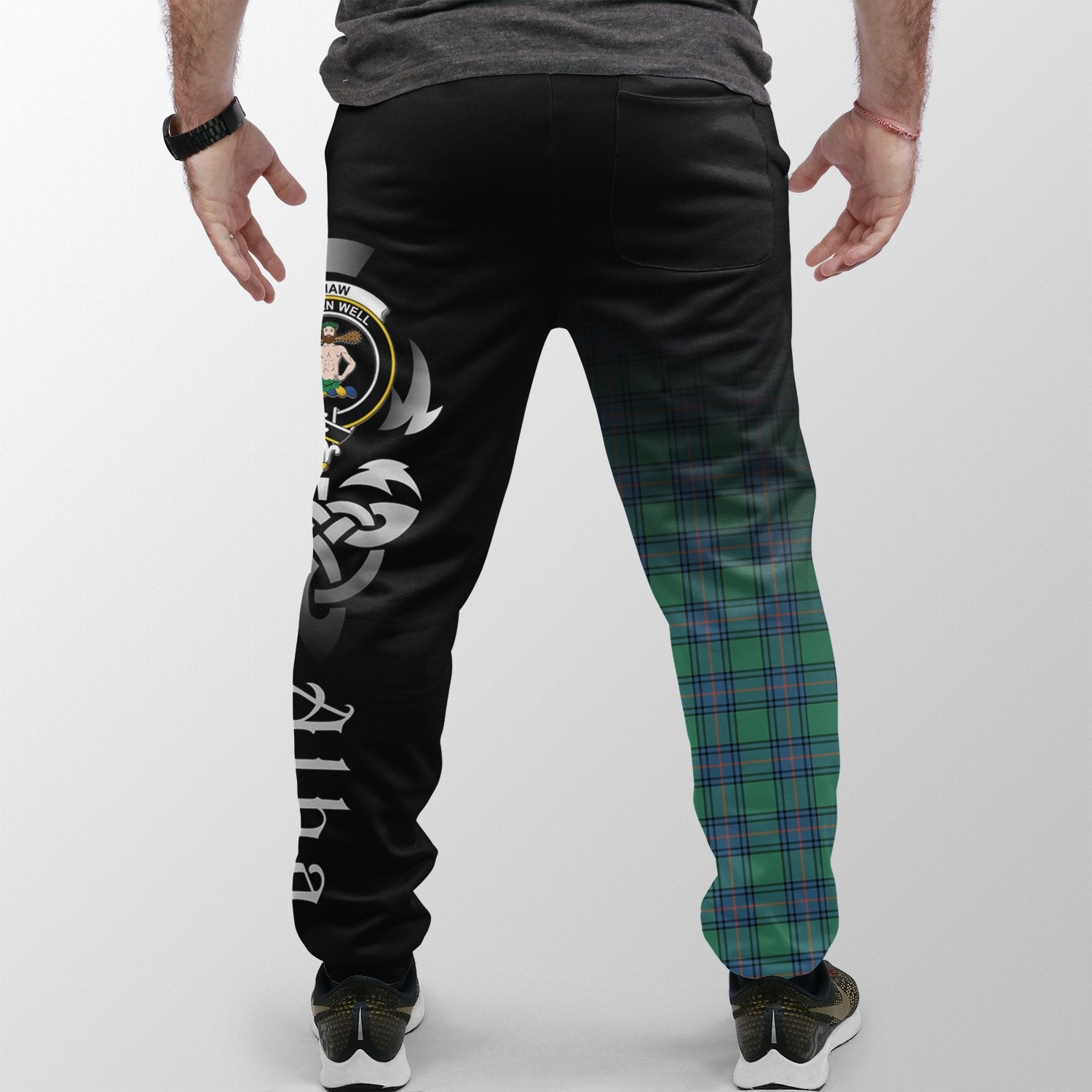 Shaw Ancient Tartan Crest Jogger Sweatpants - Alba Celtic Style