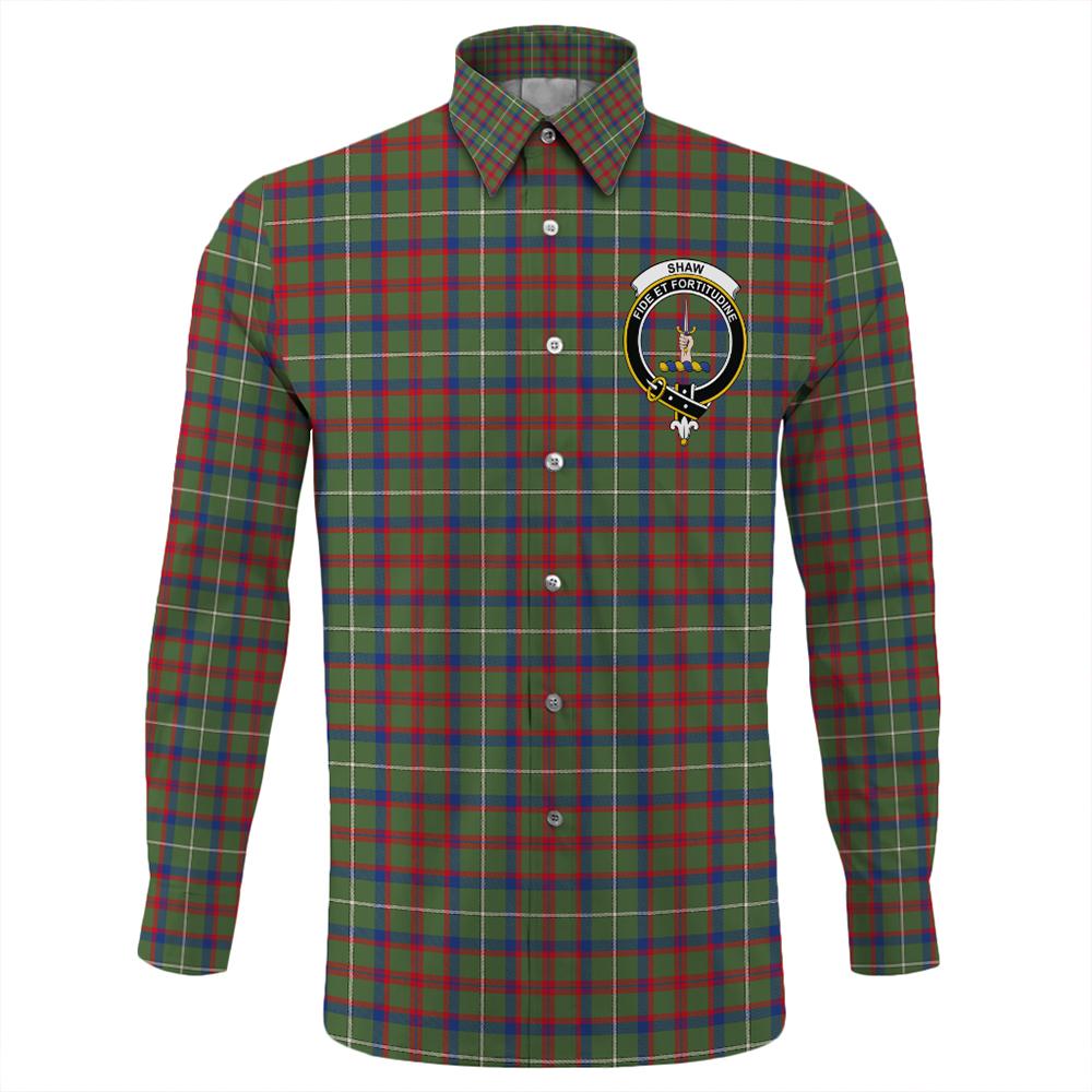 Shaw Green Modern Tartan Long Sleeve Button Shirt