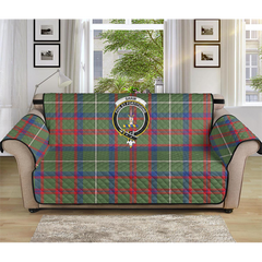 Shaw Green Modern Tartan Crest Sofa Protector