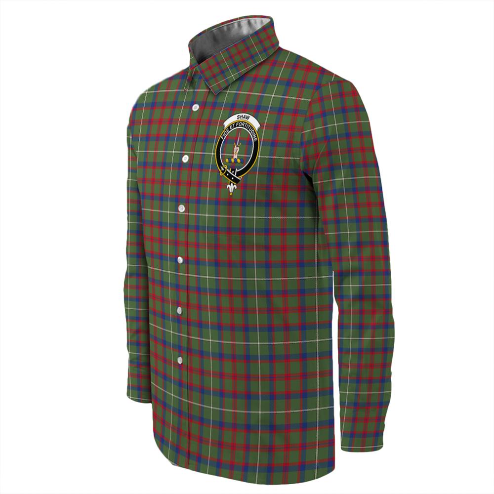 Shaw Green Modern Tartan Long Sleeve Button Shirt