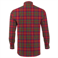 Shaw Red Modern Tartan Long Sleeve Button Shirt