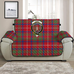 Shaw Red Modern Tartan Crest Sofa Protector