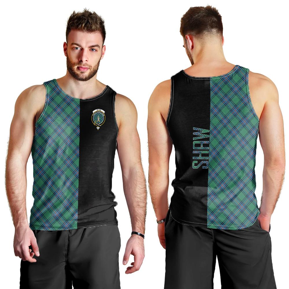 Shaw Ancient Tartan Crest Men's Tank Top - Cross Style