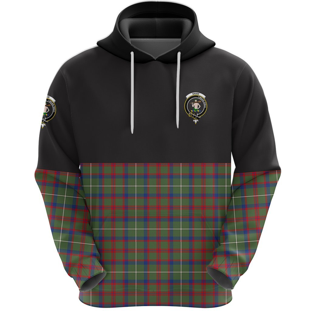 Shaw Green Modern Clan Half Of Tartan Hoodie