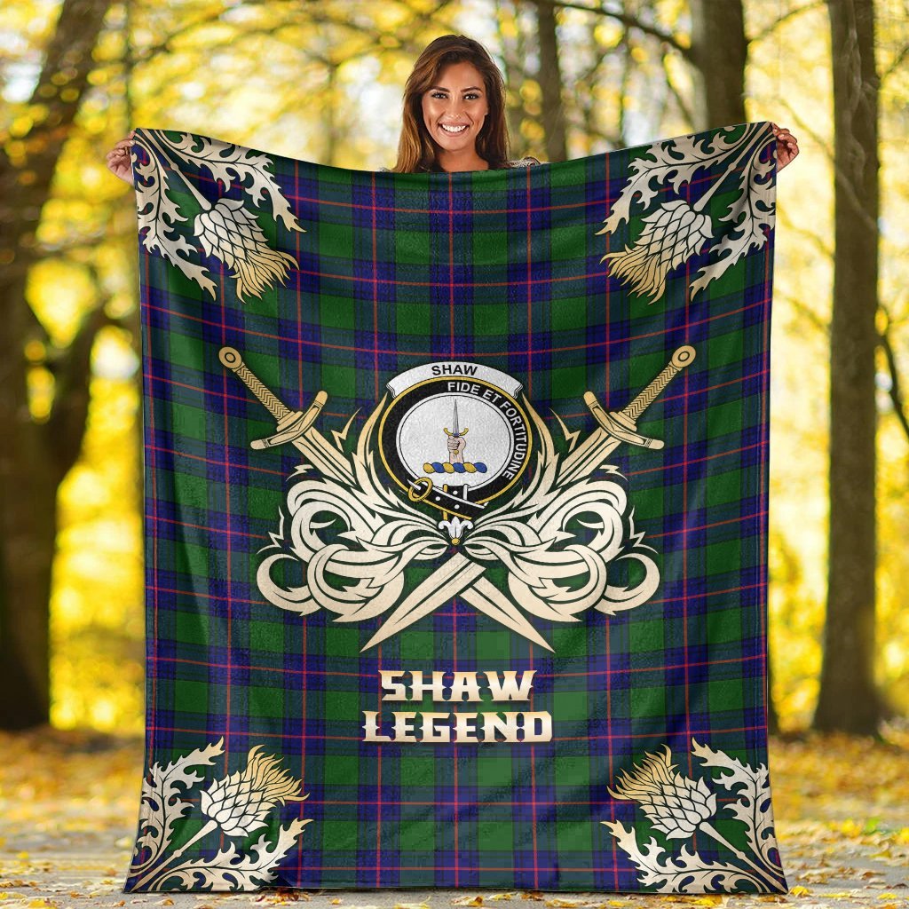 Shaw Modern Tartan Gold Courage Symbol Blanket