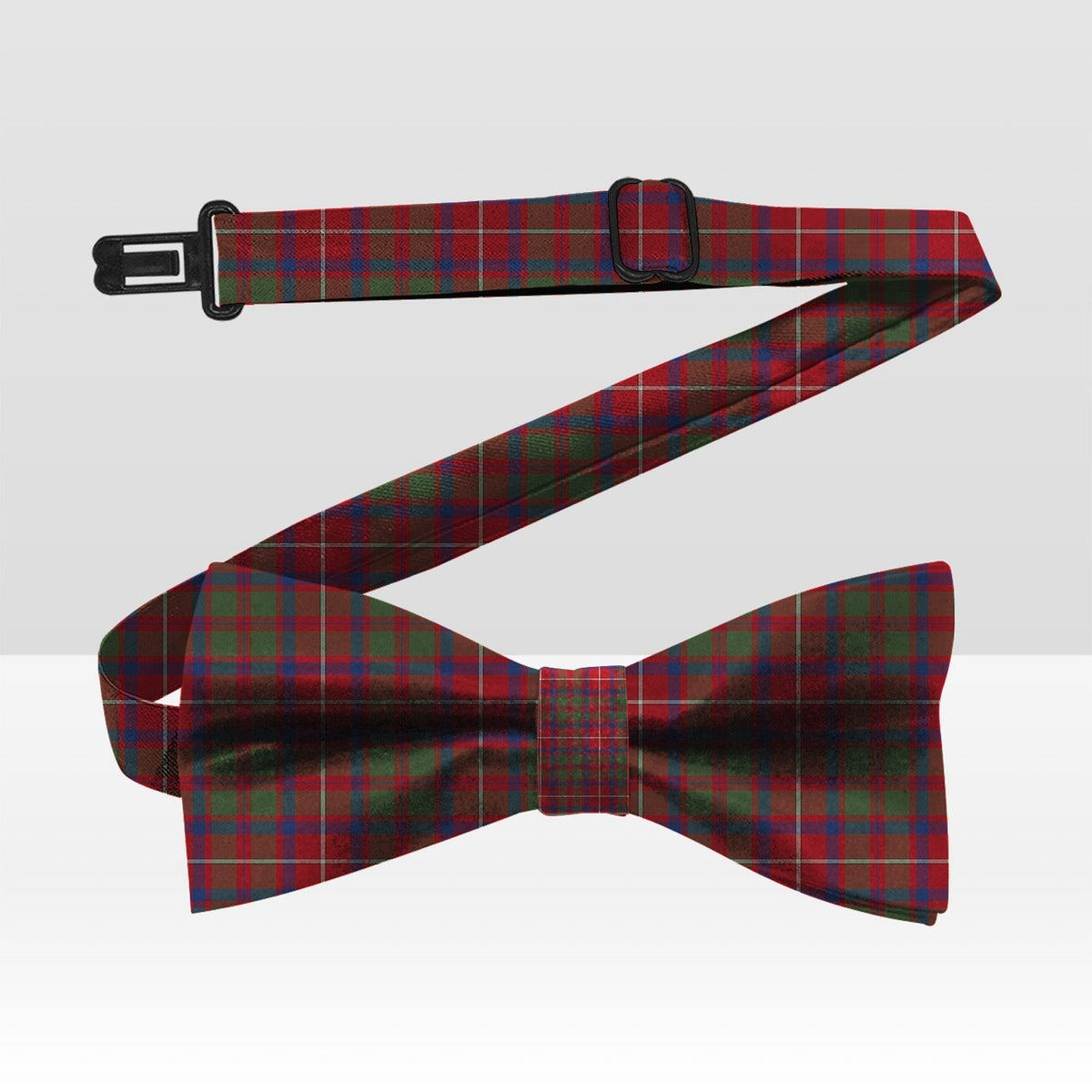 Shaw Red Modern Tartan Bow Tie