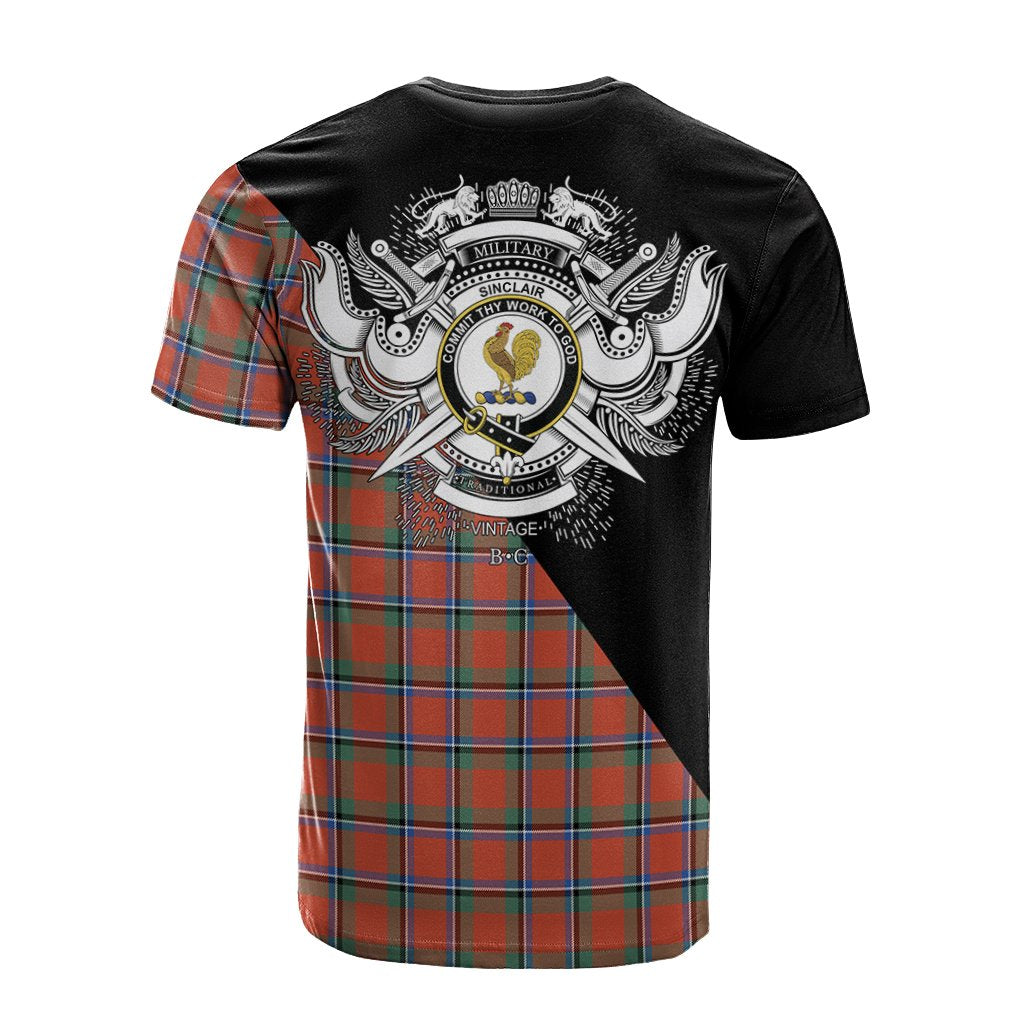Sinclair Ancient Tartan - Military T-Shirt
