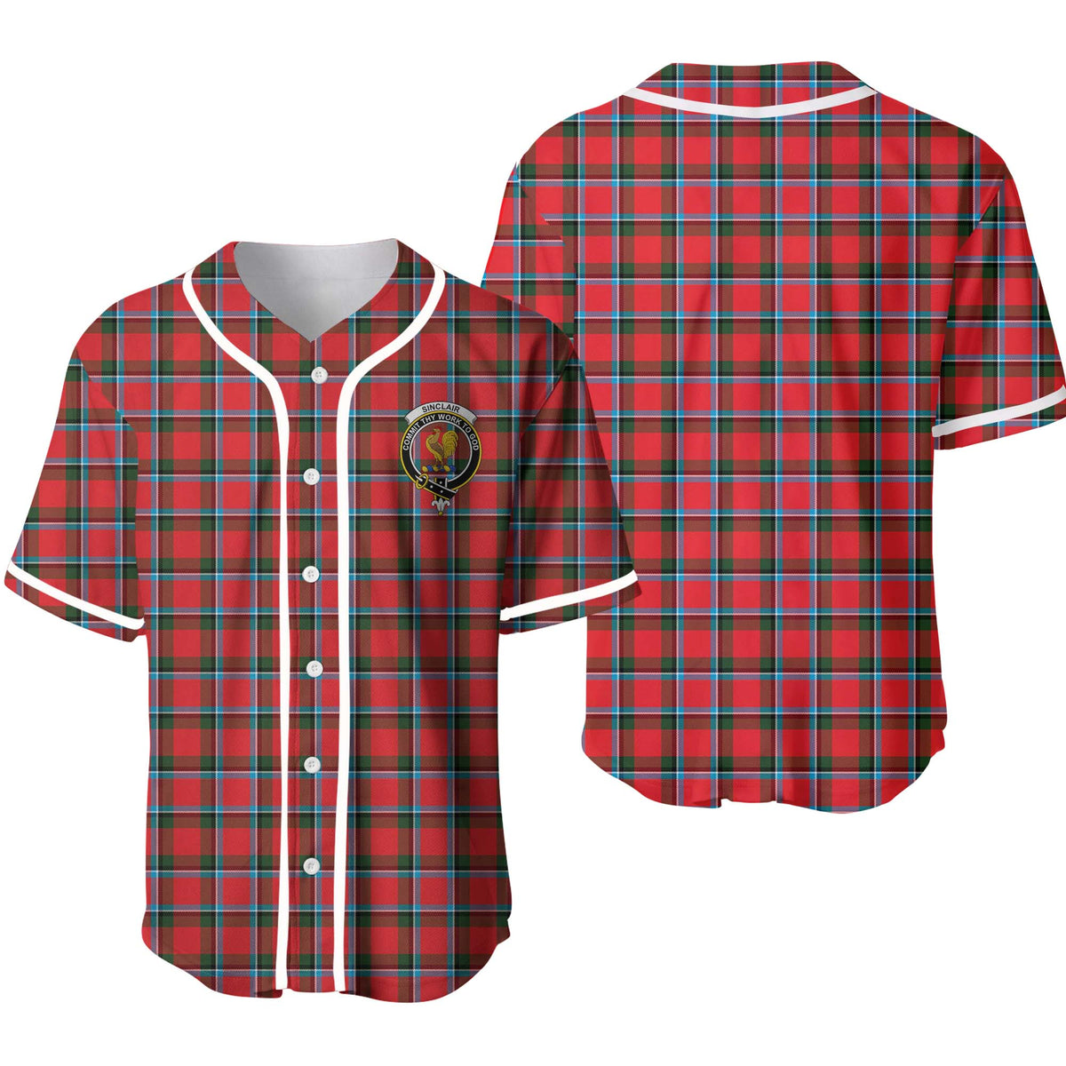 Sinclair Tartan Unisex Baseball Jersey