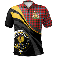 Sinclair Modern Tartan Polo Shirt - Royal Coat Of Arms Style