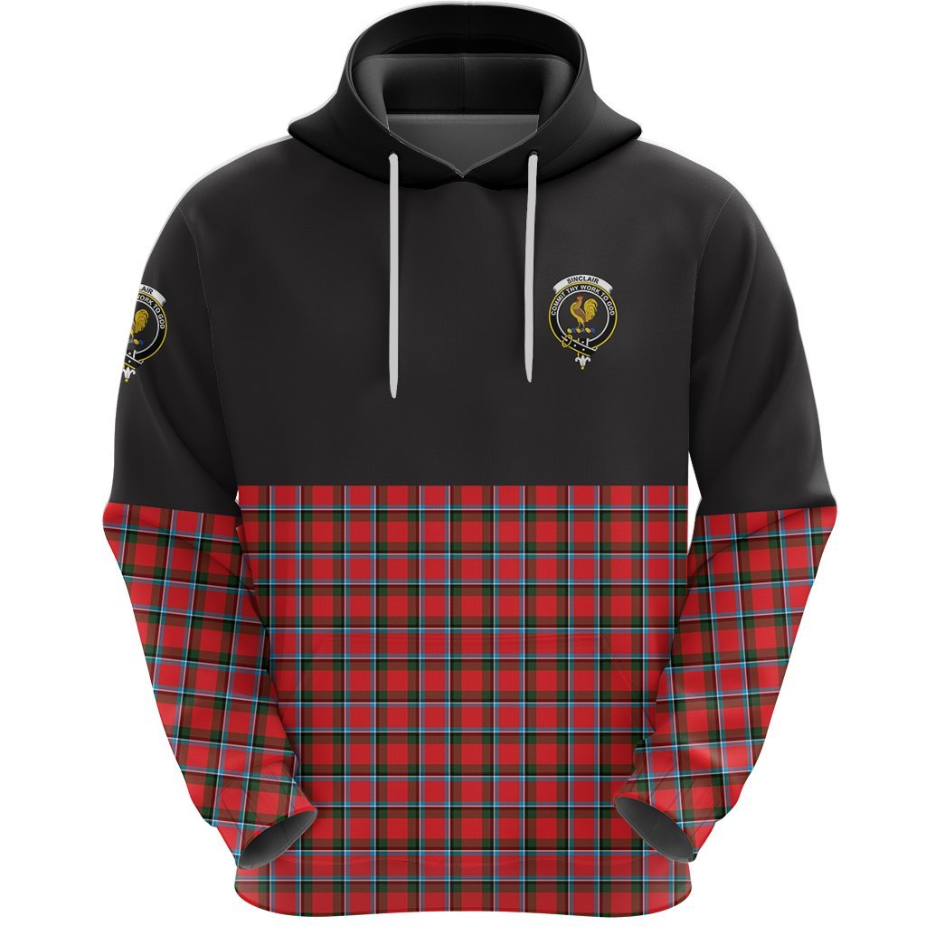 Sinclair Modern Clan Half Of Tartan Hoodie
