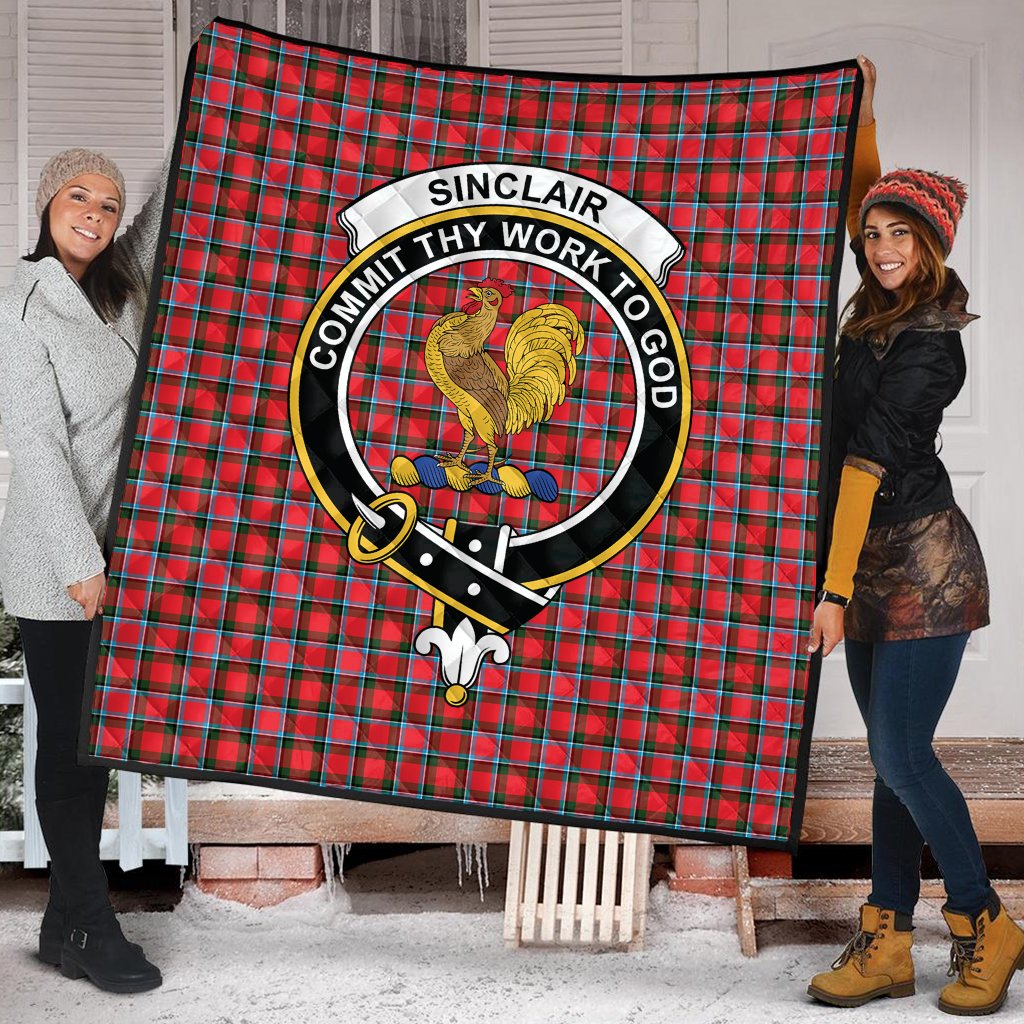 Sinclair Modern Tartan Crest Quilt