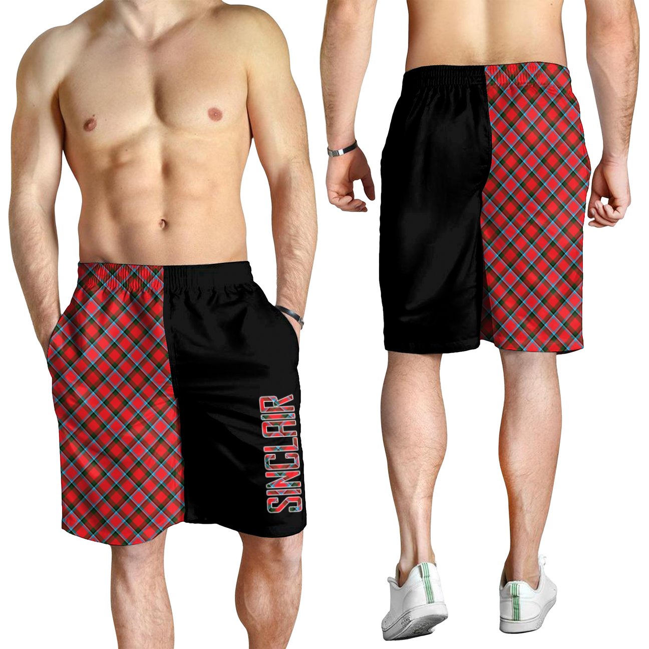 Sinclair Modern Tartan Crest Men's Short - Cross Style