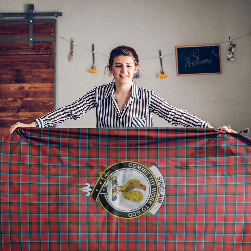 Sinclair Tartan Crest Tablecloth