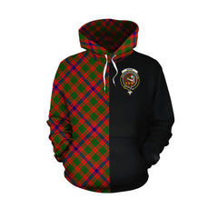 Skene Modern Tartan Hoodie Half of Me - Cross Style