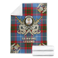 Skirving Tartan Gold Courage Symbol Blanket