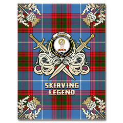 Skirving Tartan Gold Courage Symbol Blanket