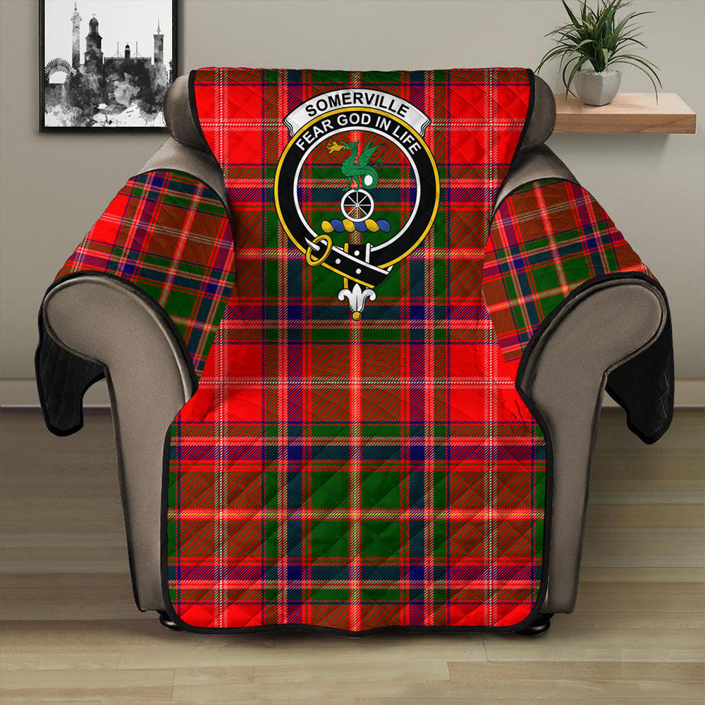 Somerville Modern Tartan Crest Sofa Protector