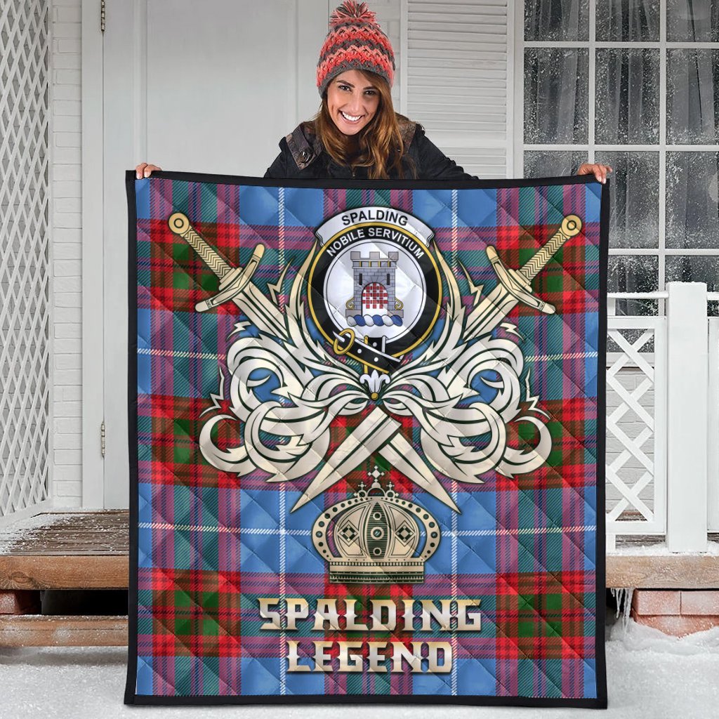 Spalding Tartan Crest Legend Gold Royal Premium Quilt