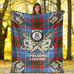 Spalding Tartan Gold Courage Symbol Blanket