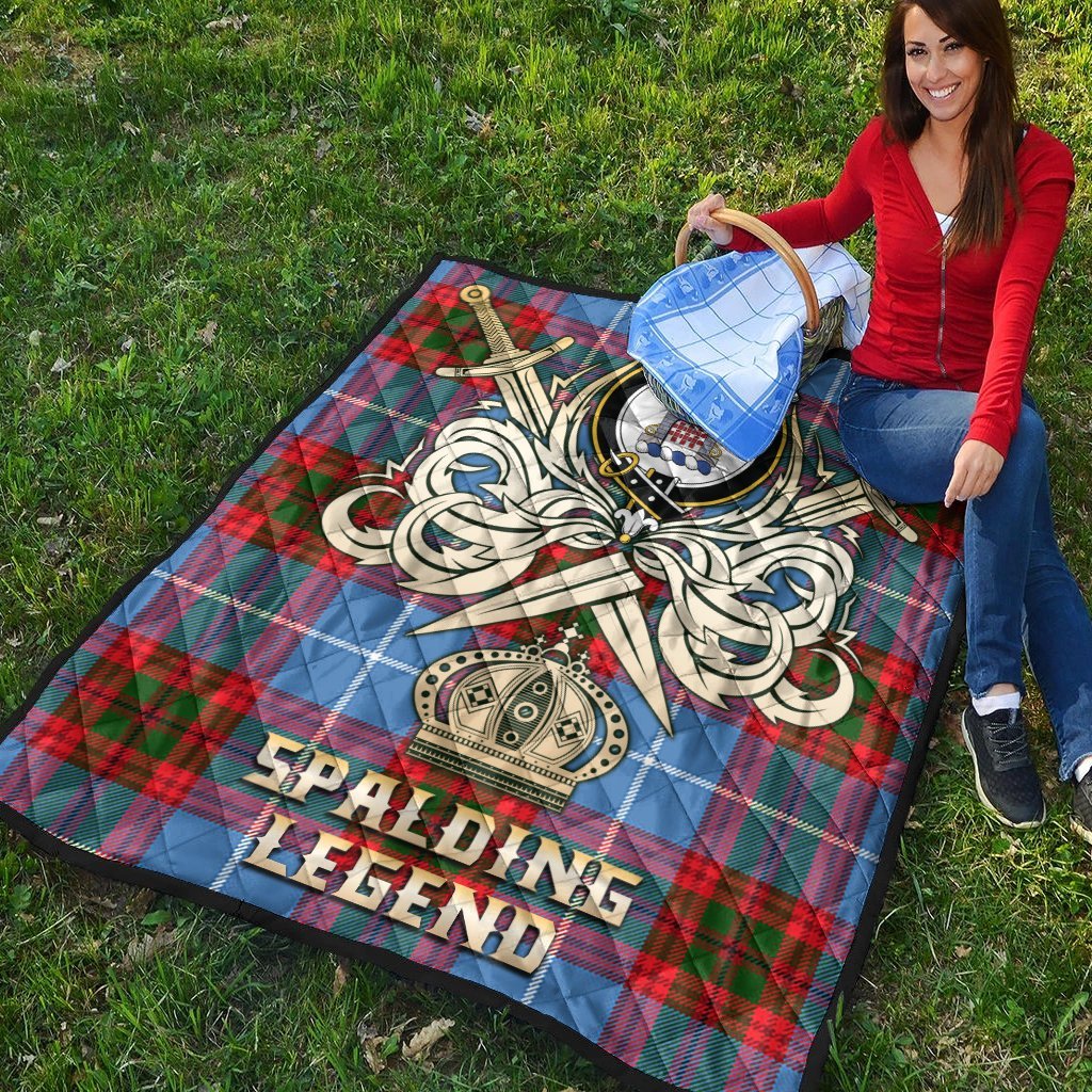 Spalding Tartan Crest Legend Gold Royal Premium Quilt