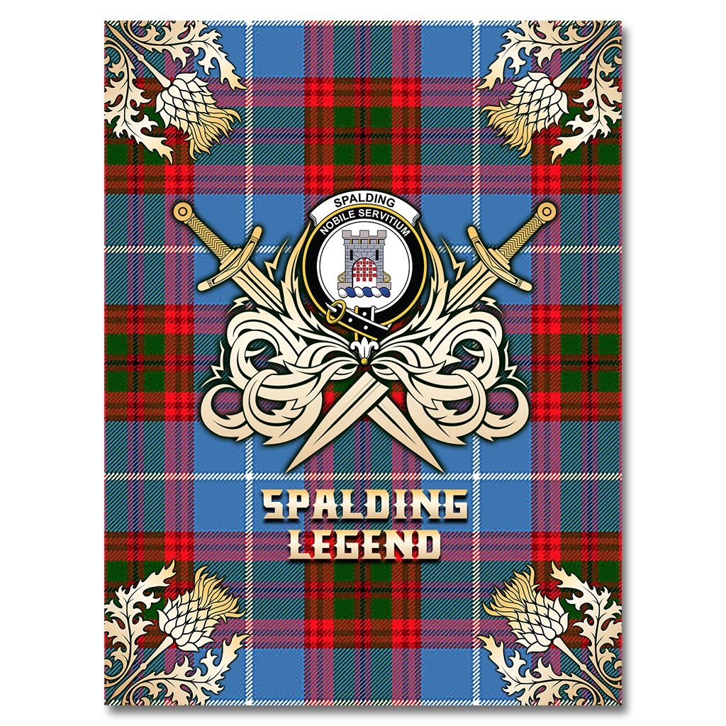 Spalding Tartan Gold Courage Symbol Blanket