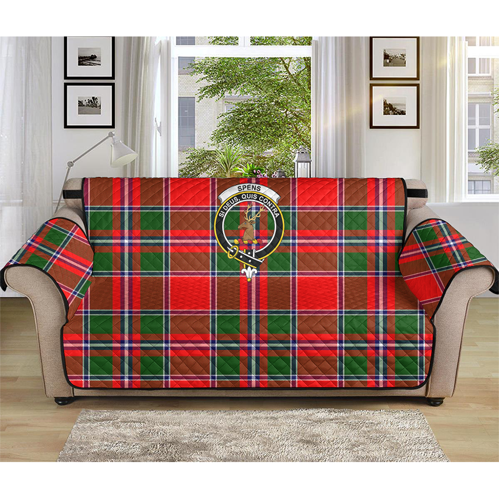 Spens Modern Tartan Crest Sofa Protector