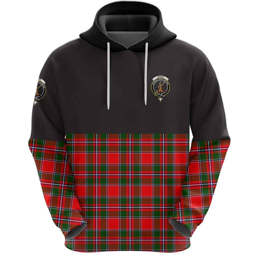 Spens Modern Clan Half Of Tartan Hoodie
