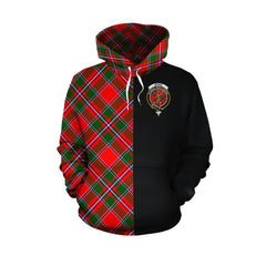 Spens Modern Tartan Hoodie Half of Me - Cross Style