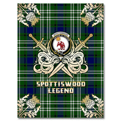 Spottiswood Tartan Gold Courage Symbol Blanket