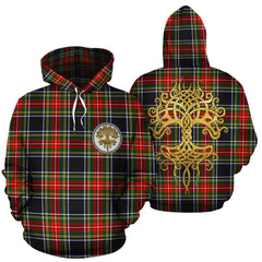 Stewart Black Tartan Hoodie - Tree Of Life
