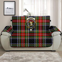 Stewart Black Tartan Crest Sofa Protector