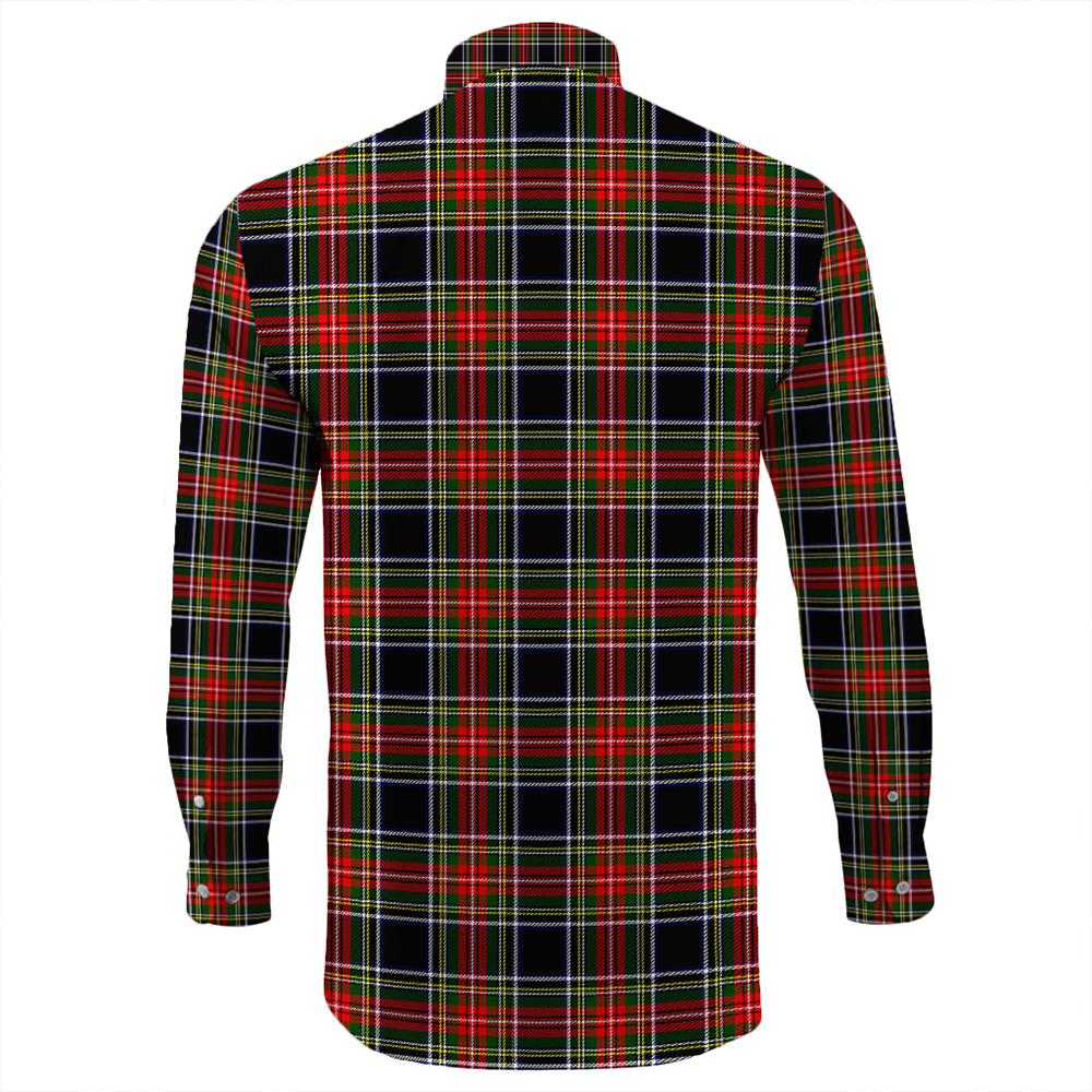 Stewart Black Tartan Long Sleeve Button Shirt