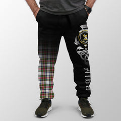 Stewart Dress Modern Tartan Crest Jogger Sweatpants - Alba Celtic Style