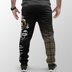 Stewart Hunting Weathered Tartan Crest Jogger Sweatpants - Alba Celtic Style