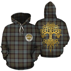 Stewart Old Weathered Tartan Hoodie - Tree Of Life