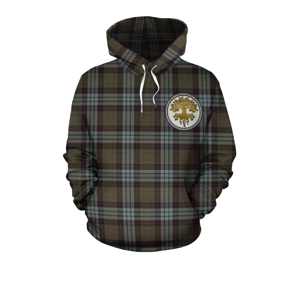 Stewart Old Weathered Tartan Hoodie - Tree Of Life