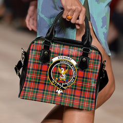 Stewart of Appin Modern Tartan Crest Shoulder Handbags