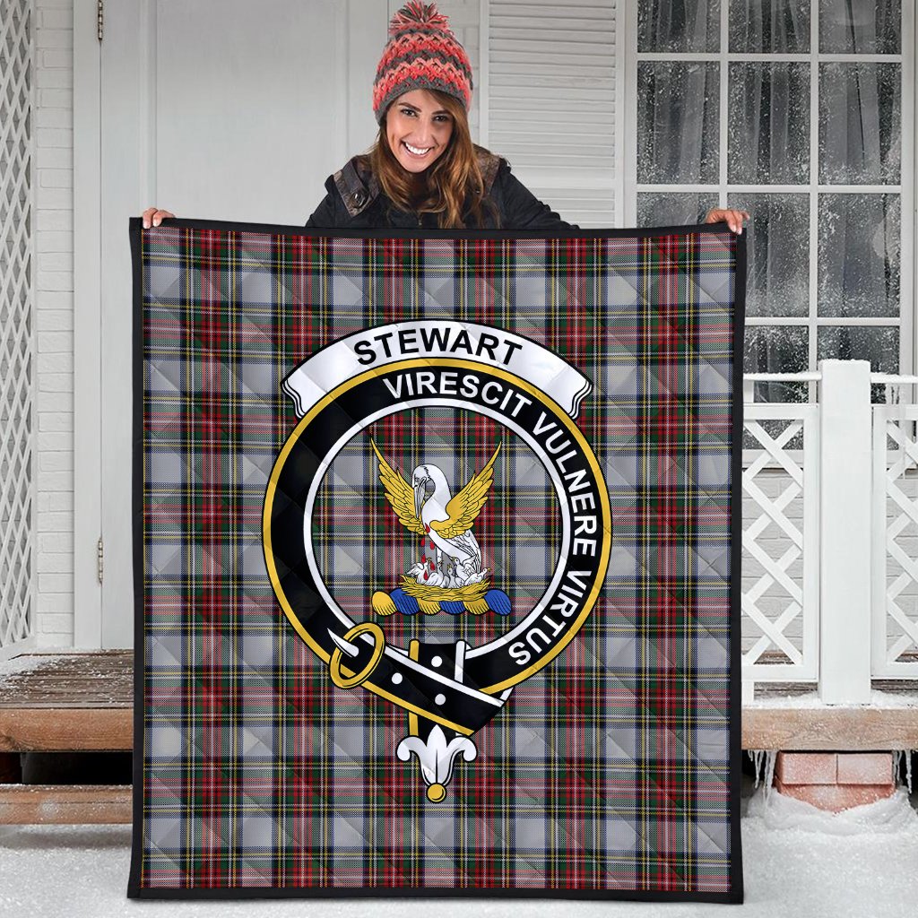 Stewart Dress Tartan Crest Quilt