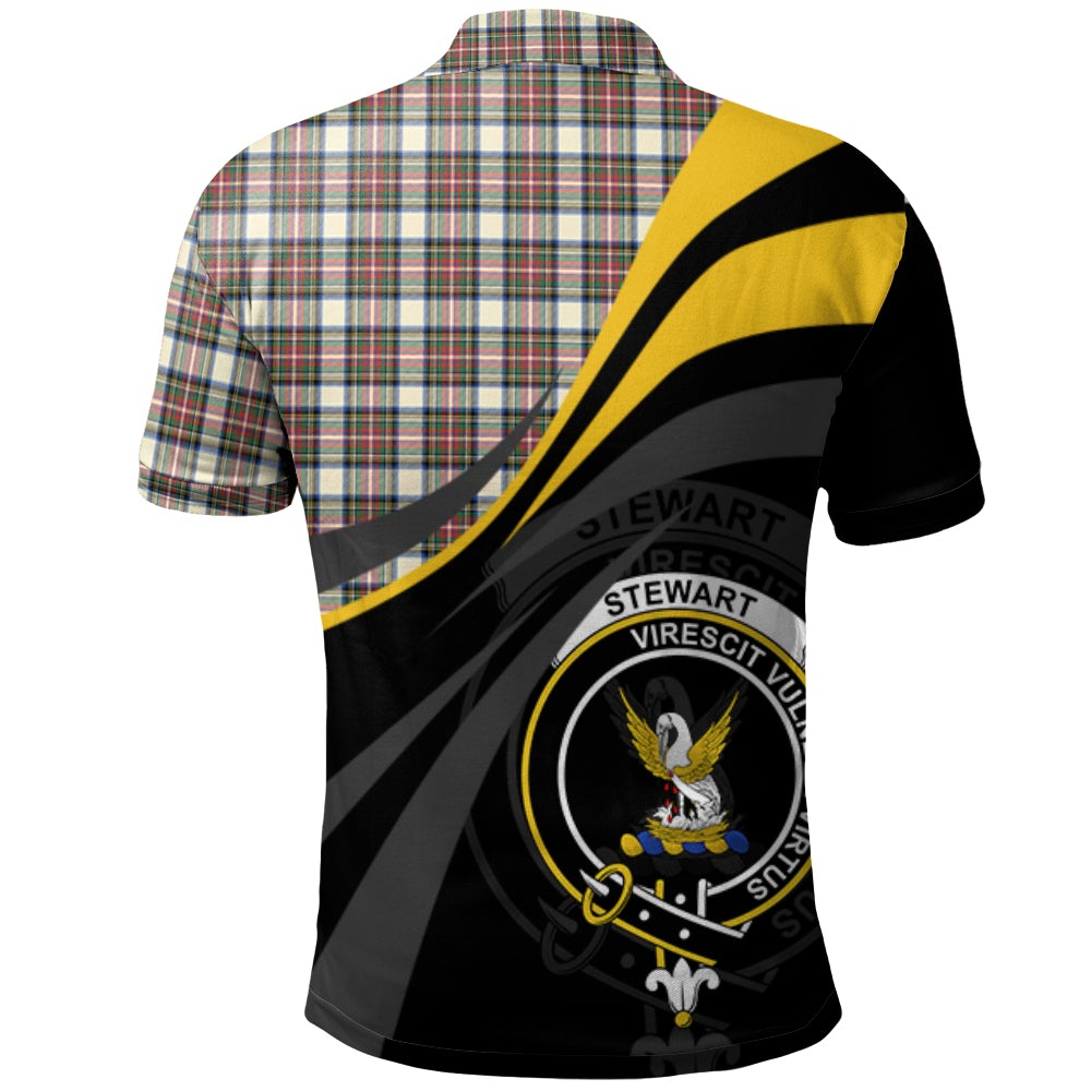 Stewart Dress Ancient Tartan Polo Shirt - Royal Coat Of Arms Style