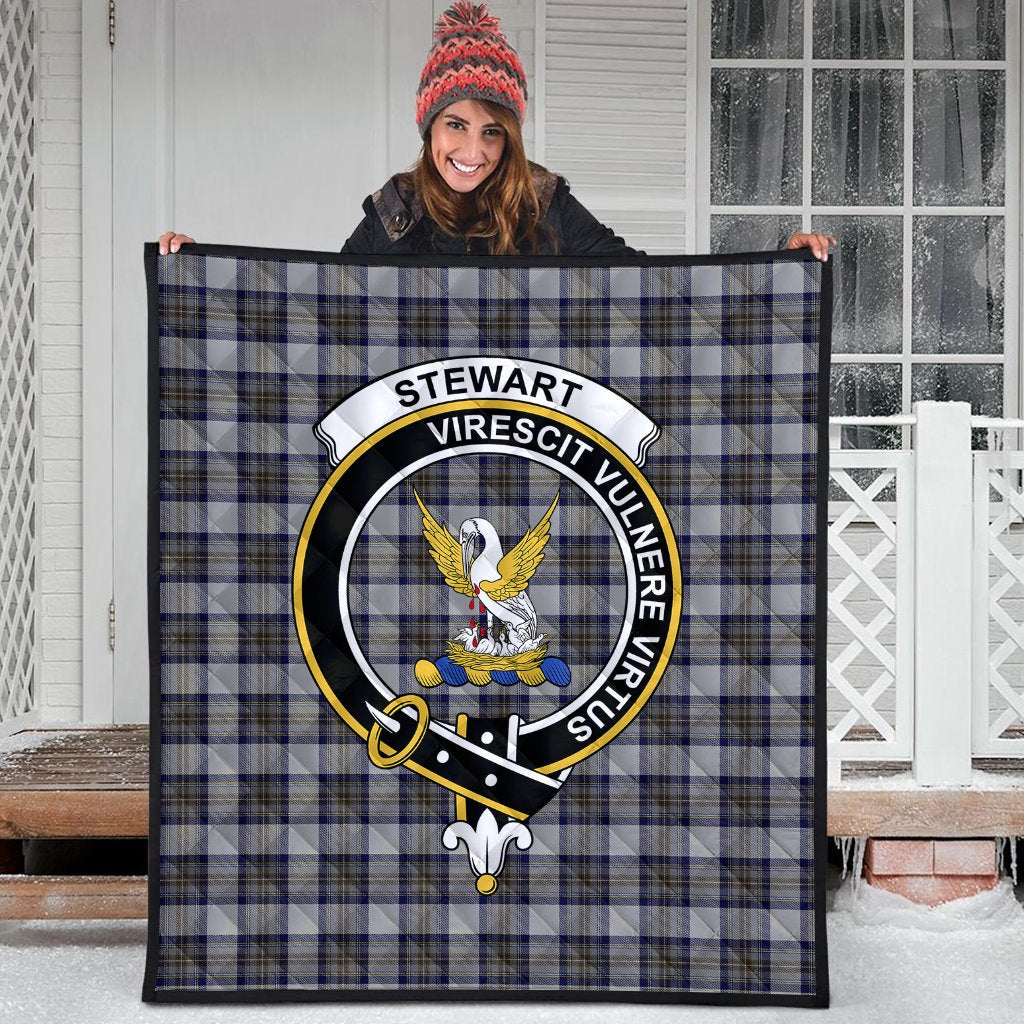 Stewart Dress Blue Tartan Crest Quilt