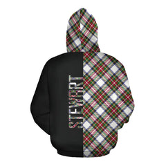 Stewart Dress Modern Tartan Hoodie Half of Me - Cross Style
