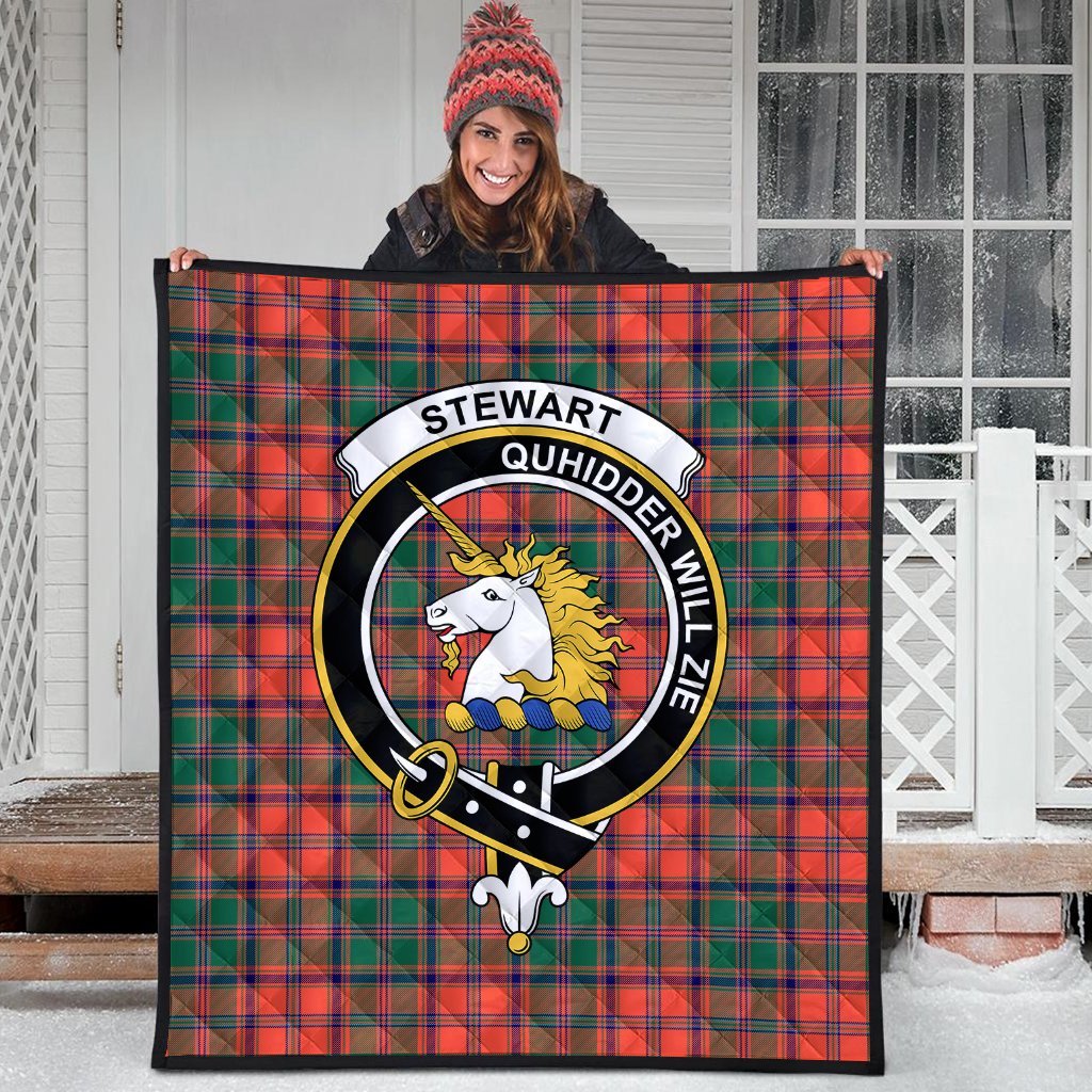 Stewart of Appin Ancient Tartan Crest Quilt