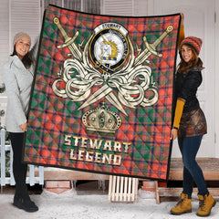 Stewart of Appin Ancient Tartan Crest Legend Gold Royal Premium Quilt