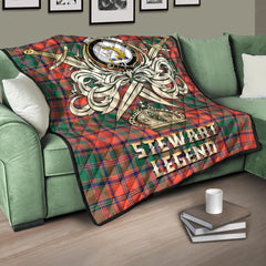 Stewart of Appin Ancient Tartan Crest Legend Gold Royal Premium Quilt