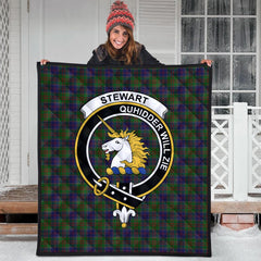 Stewart of Appin Hunting Tartan Crest Quilt